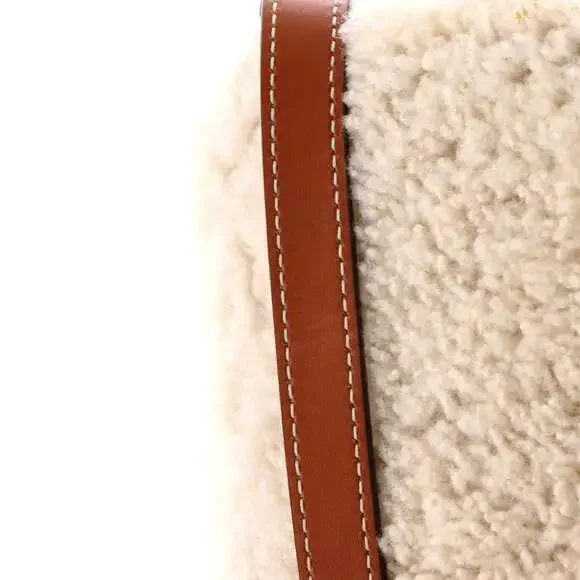 Celine Triomphe Shoulder Bag Shearling #227416C18B - Picture 7 of 8